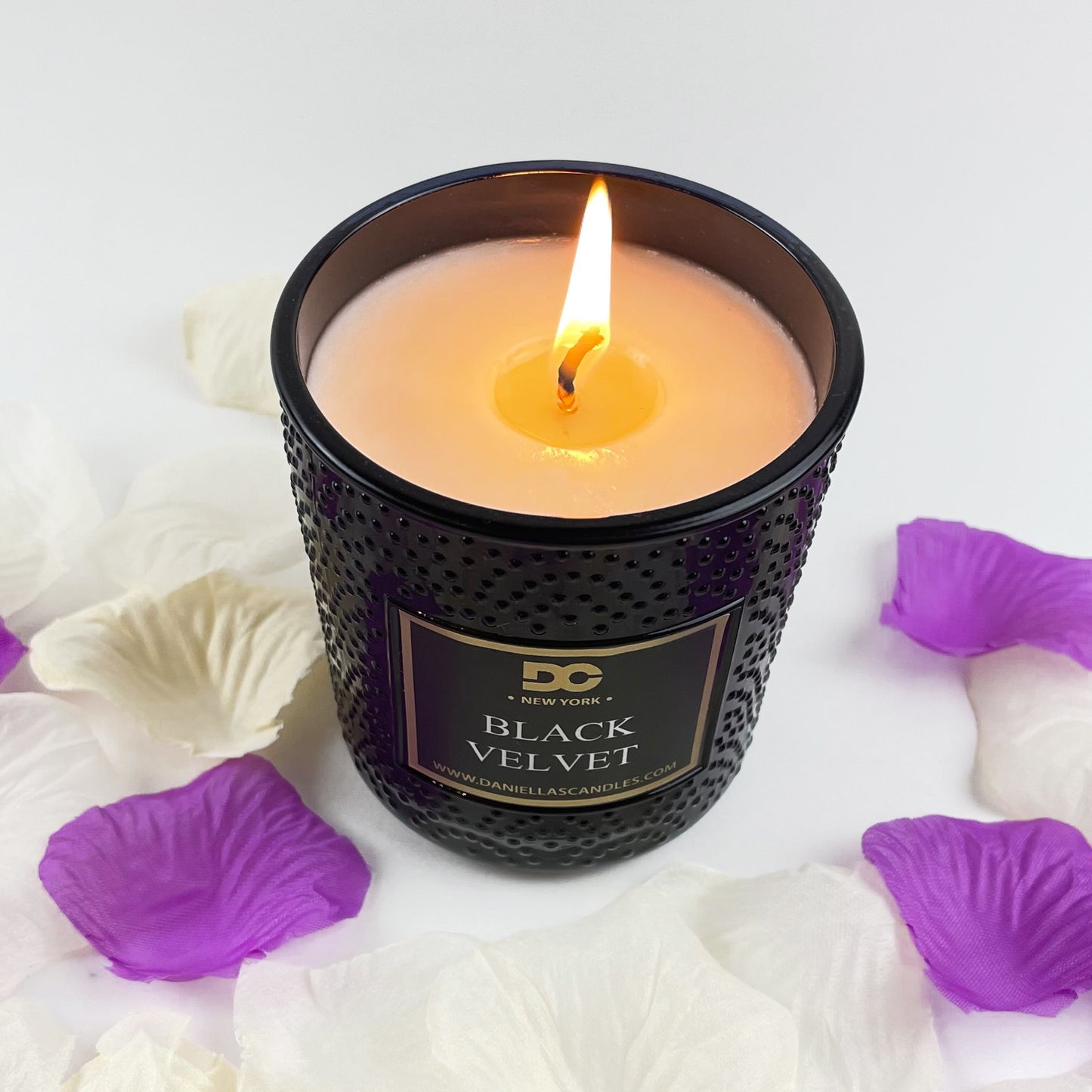 True Love Scented Candle Gift Set of 2 - Black & White Velvet