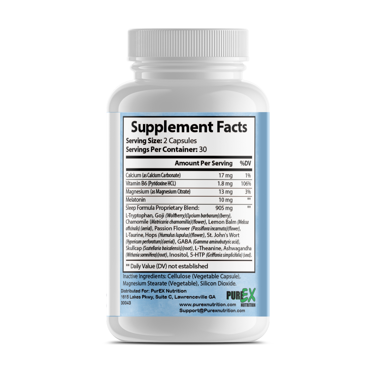 Pure Sleep All-Natural Sleep Support Supplement