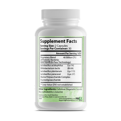 Pure Probiotics 40 Billion CFU with MAKTrek® Technology