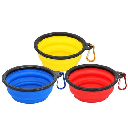 Collapsible Silicone Travel Pet Bowl – Portable & Space-Saving