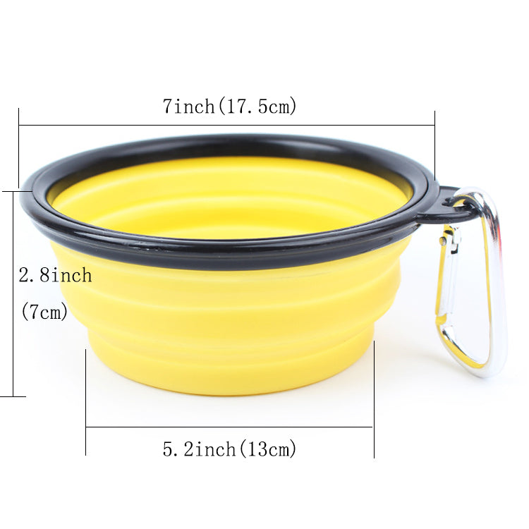 Collapsible Silicone Travel Pet Bowl – Portable & Space-Saving