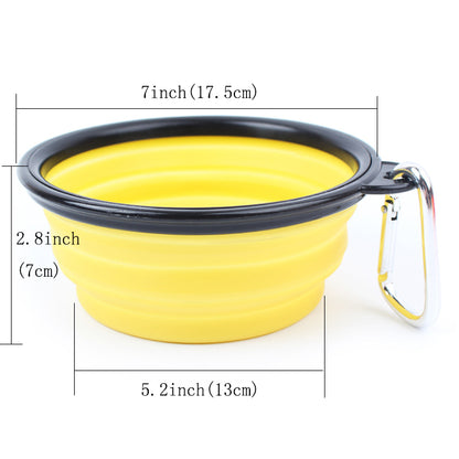 Collapsible Silicone Travel Pet Bowl – Portable & Space-Saving