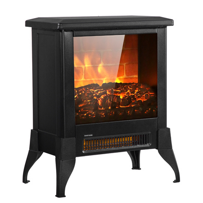 14 inch 1400W Freestanding Fireplace with Temperature Control