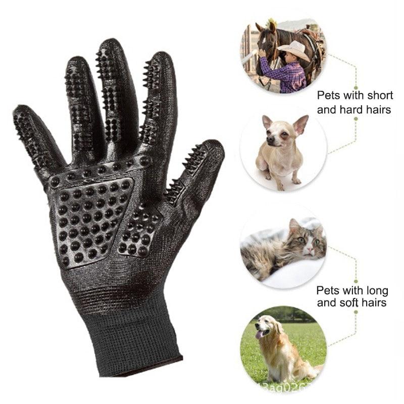 Fast Shipping 1 Pair Pet Grooming Gloves for Gentle Fur Care