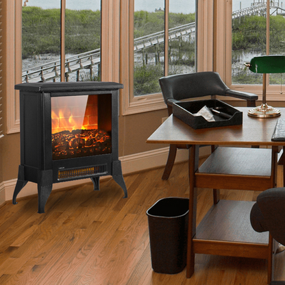 14 inch 1400W Freestanding Fireplace with Temperature Control