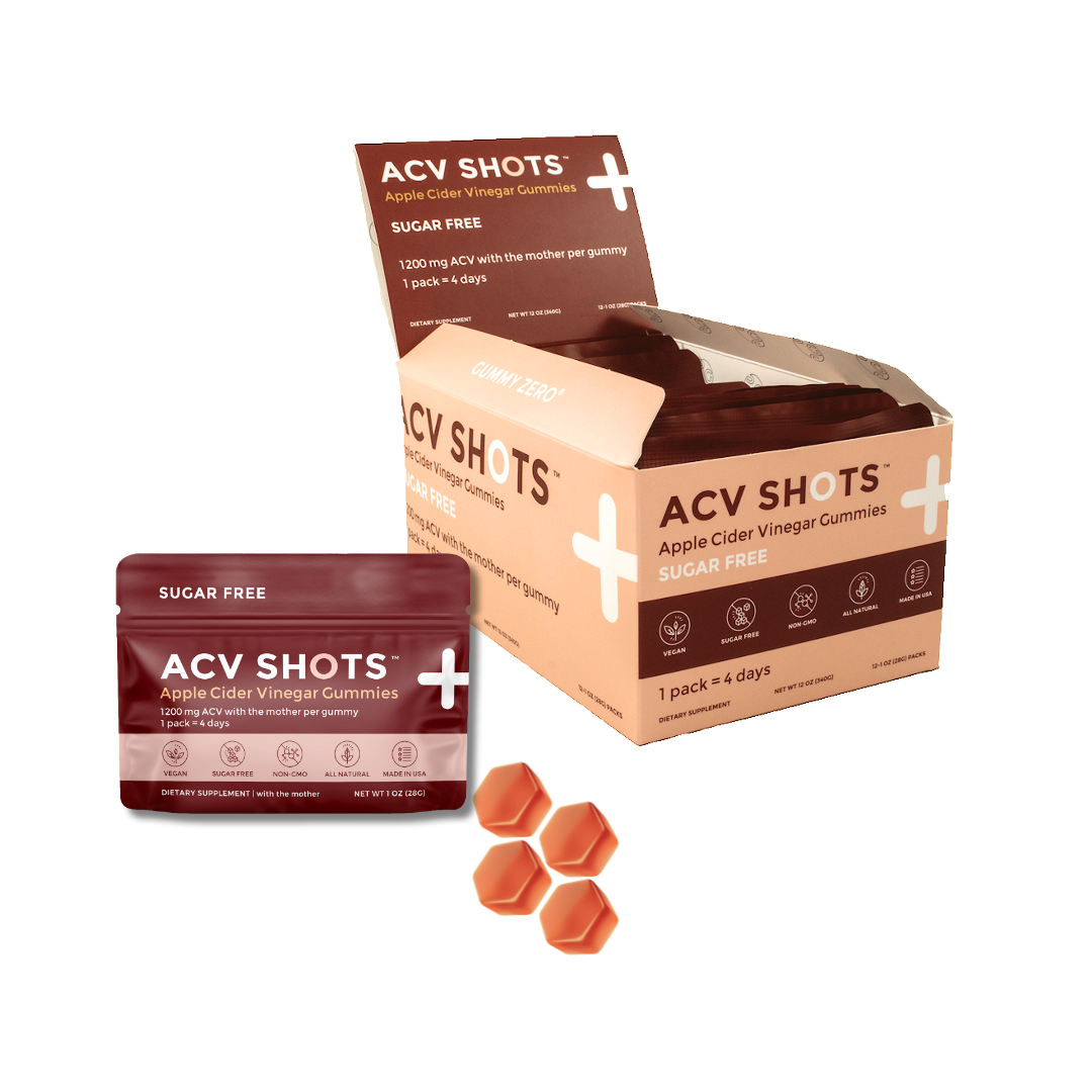 Apple Cider Vinegar Shots | 12-Pack Sugar-Free Gummies