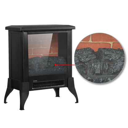 14 inch 1400W Freestanding Fireplace with Temperature Control