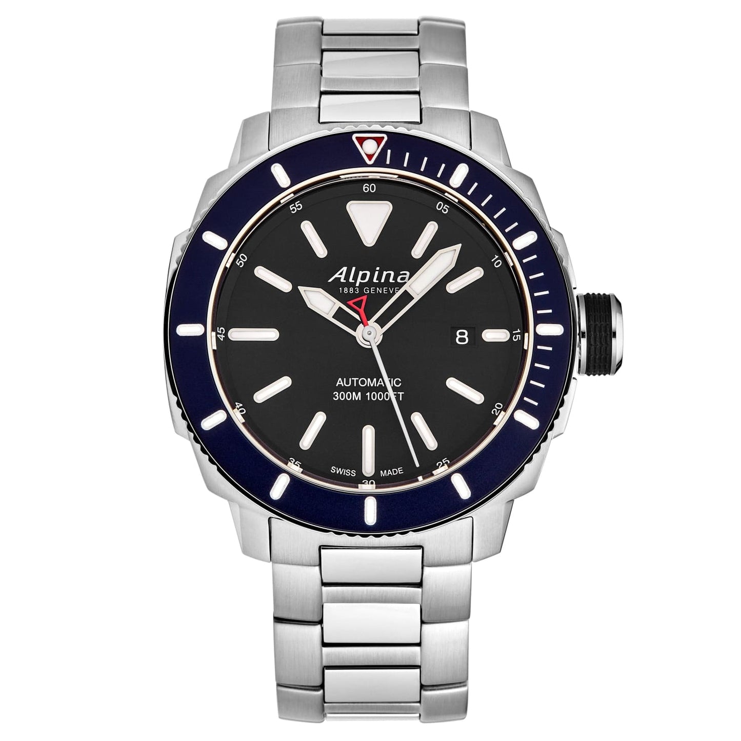 Alpina Men's AL-525LBN4V6B Seastrong Diver Black Dial Watch