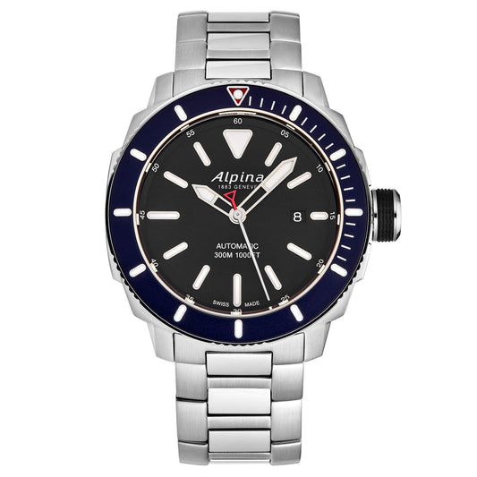 Alpina Men's AL-525LBN4V6B Seastrong Diver Black Dial Watch