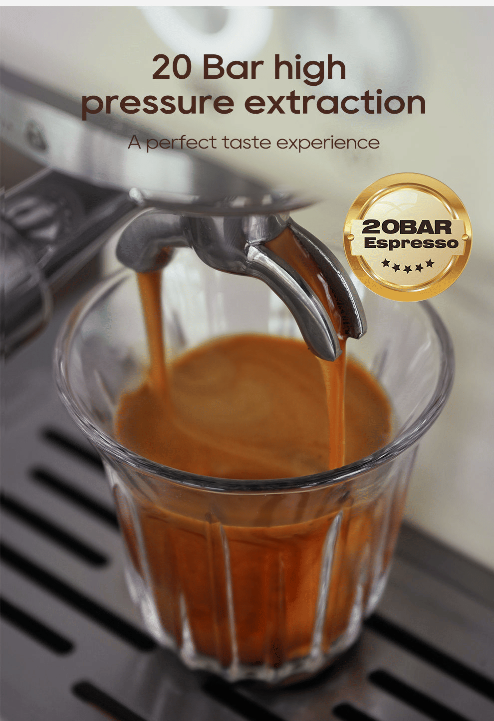 PSH10Plus-WH 20Bar Semi-Automatic Coffee Maker - Hot & Cold Brew