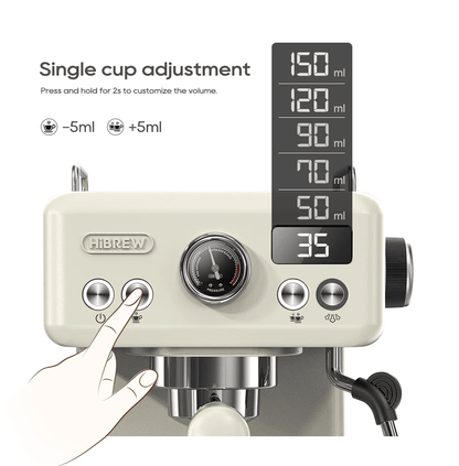 PSH10Plus-WH 20Bar Semi-Automatic Coffee Maker - Hot & Cold Brew