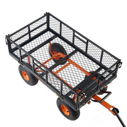 VEVOR Metal Garden Dump Cart with Easy Assembly Frame