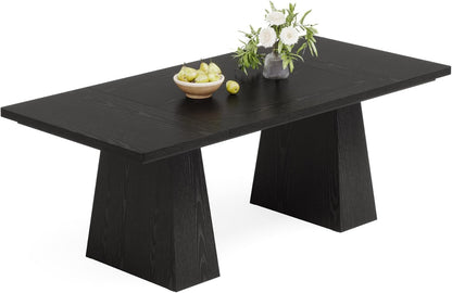 63-Inch Black Dining Table For 4 To 6 Guests