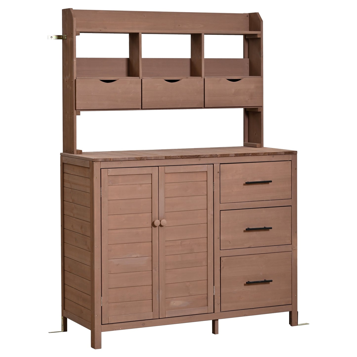 Farmhouse Patio Potting Bench, 44.6''x19.5'' Large Freestanding Garden