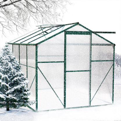 Polycarbonate Greenhouse 6x8 Ft Heavy Duty Walk-in Plant Garden