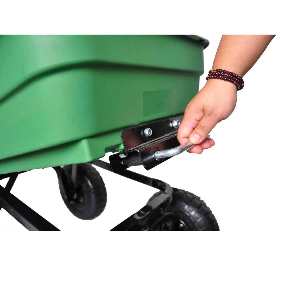 Folding Garden Dump Cart with Steel Frame and 10-Inch Tires
