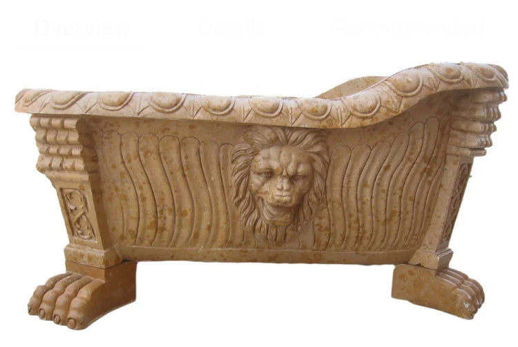 Luxurious Marble Stone Bathtub – Single Block Carved Elegance