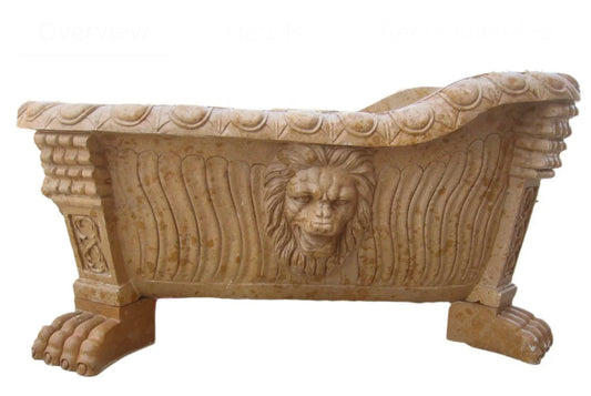 Luxurious Marble Stone Bathtub – Single Block Carved Elegance