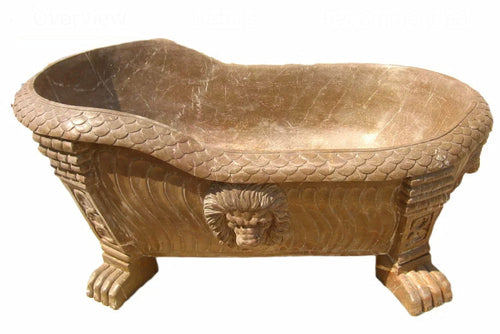 Luxurious Marble Stone Bathtub – Single Block Carved Elegance