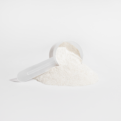 White collagen powder and scoop for Recovery by Zerili Collagen Peptides (Unflavoured).