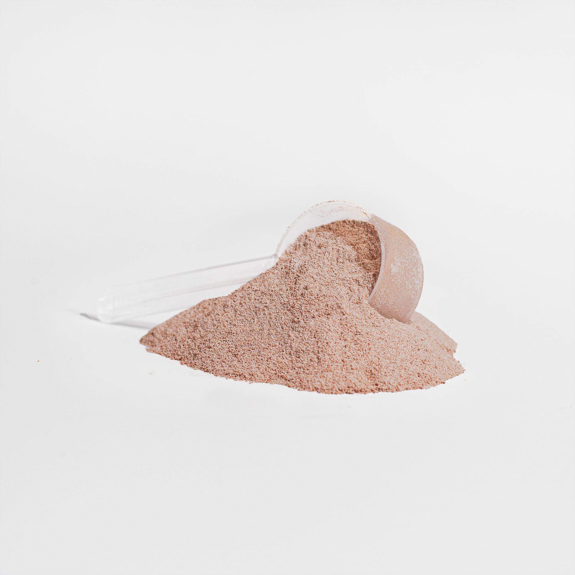 Scoop and light brown powder for Restore by Zerili Collagen Peptides (Chocolate).