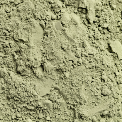 Close-up texture of Restore by Zerili Daily Greens superfood powder.